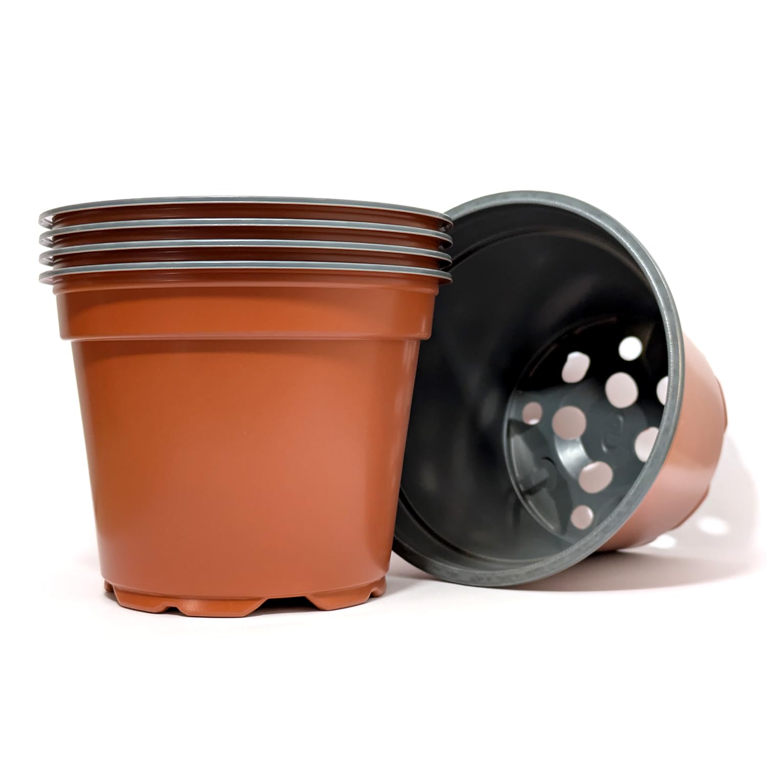 Elixir Gardens Black 12Cm Thermoformed Seed Seedling Starting Terracotta Recycled Plastic Plant Pot/Flower Pots X 50…