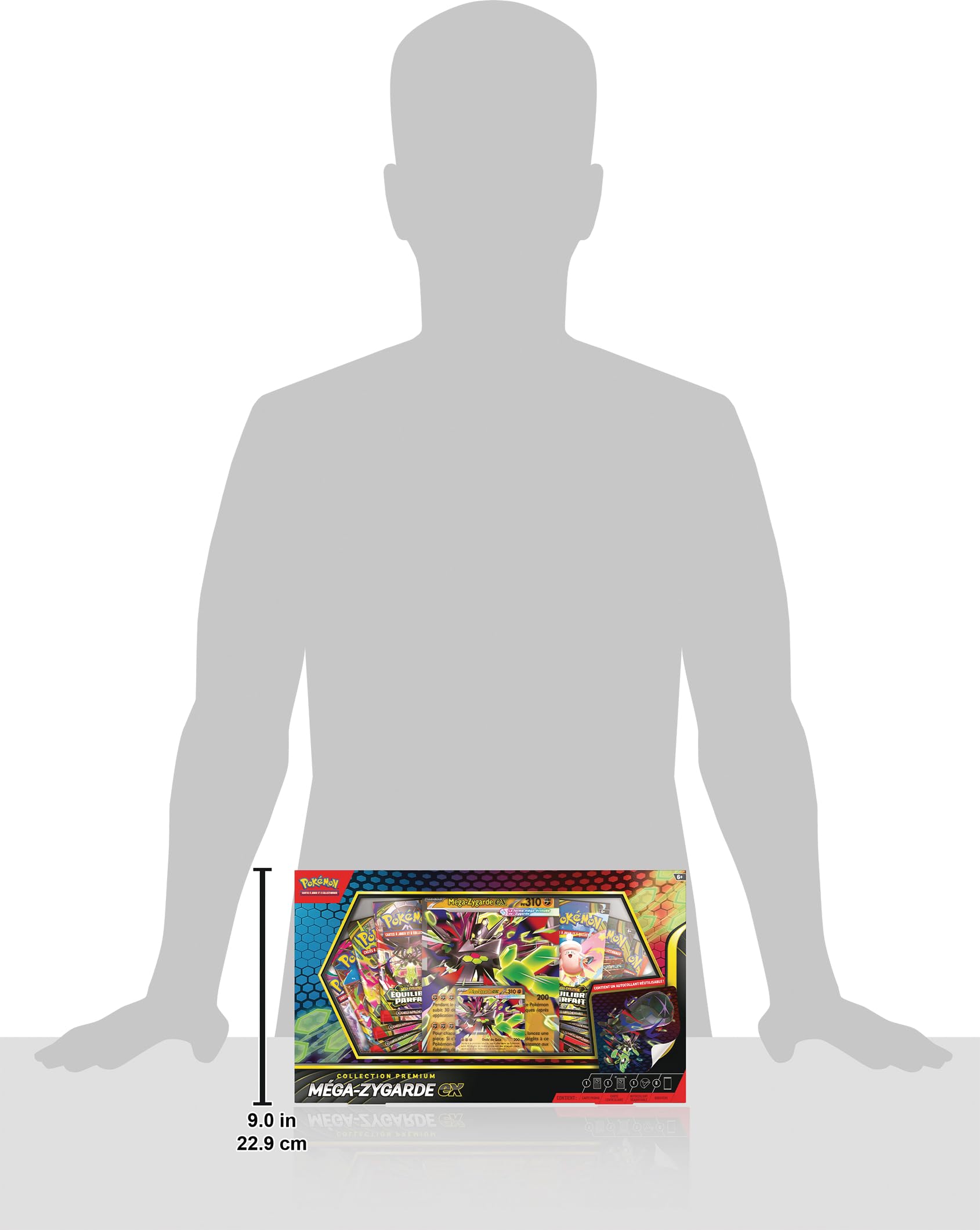 Pokémon : Mega-Zygarde-ex Premium-Kollektion (1 Promo-Karte, 1 große lentikuläre Karte, 1 anpassbarer Aufkleber und 8 Boosterpacks
