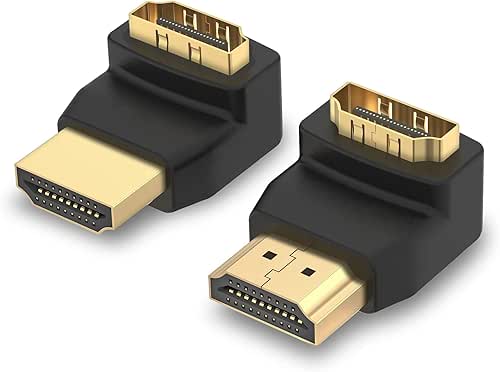 VCE HDMI 90 and 270 Degree Adapter 2-Pack, Right Angle