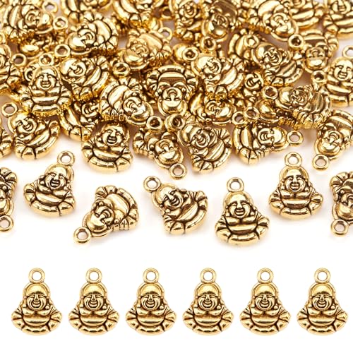 Craftdady 50pcs Antique Buddha Pendant Tibetan Vintage Buddhist Spiritual Dangle