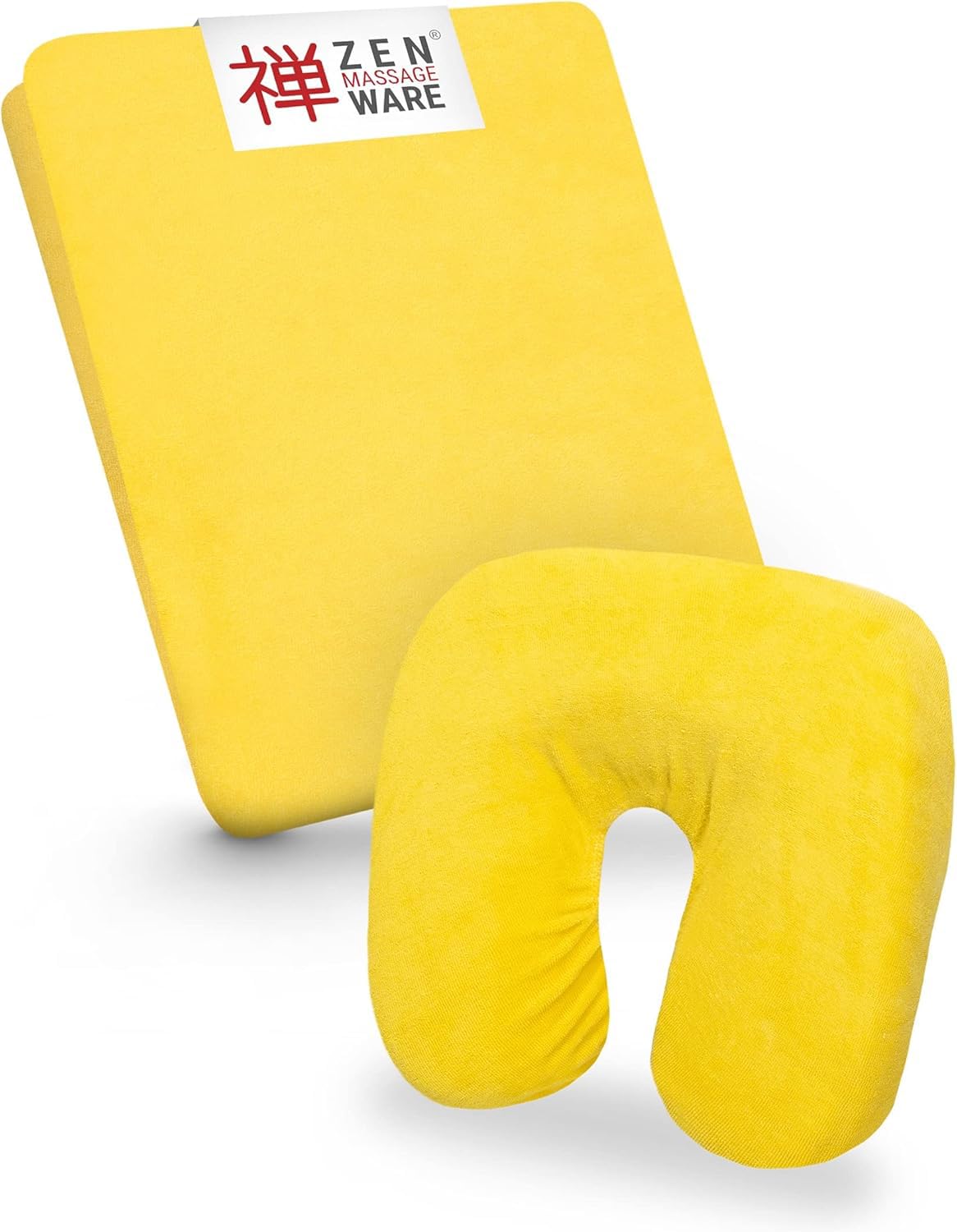 ZEN - Copertura per lettini & poggiatesta da massaggio - lenzuolo in morbida spugna per lettini cosmetici, da terapia & trattamento - rivestimento lavabile a 60° - accessori massaggi (giallo)