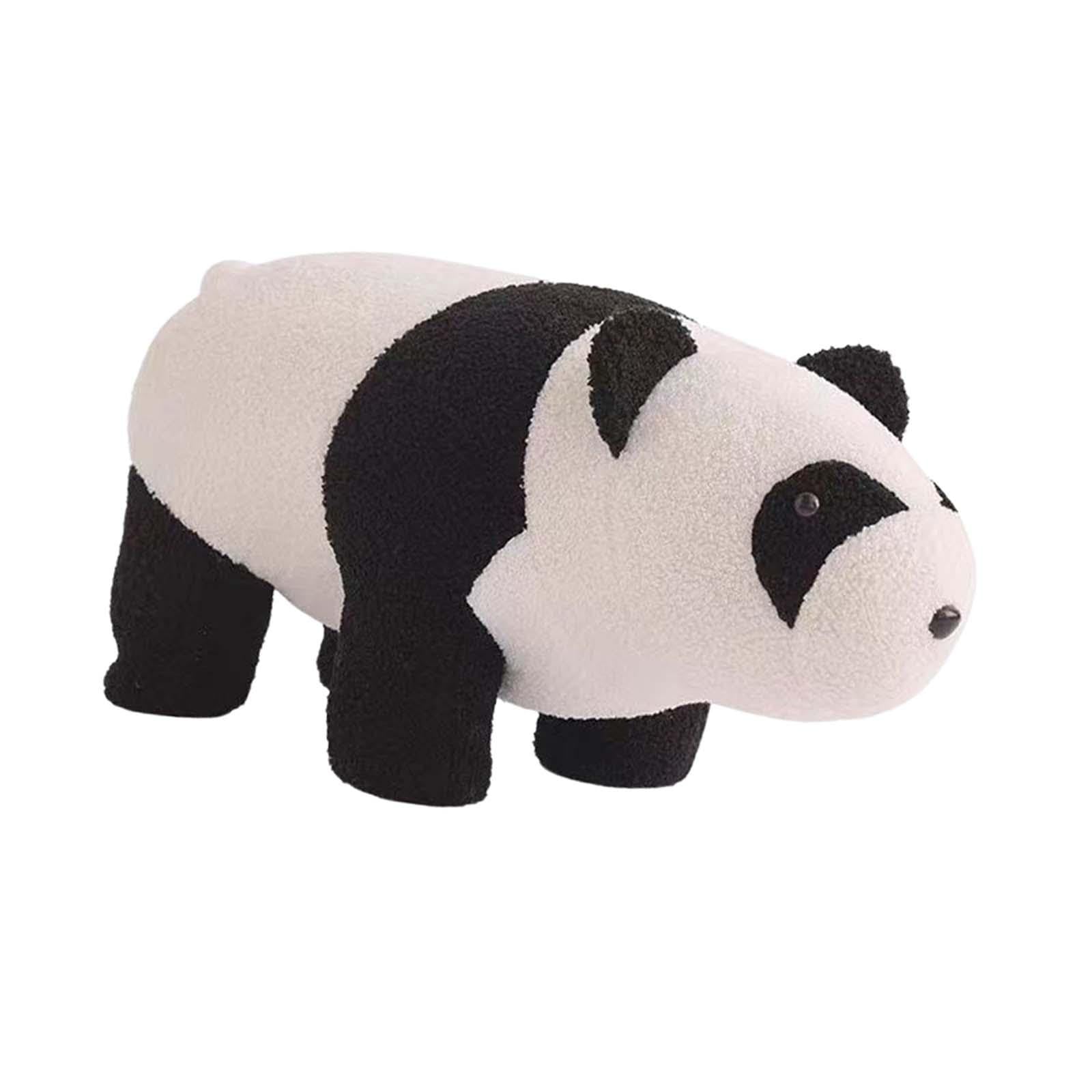 F Fityle Niedlicher Tier Fußhocker, Kleiner Gepolsterter Fußhocker, rutschfest, Stabil, in Tierform, Wickelhocker für Spielzimmer, Ch, Panda