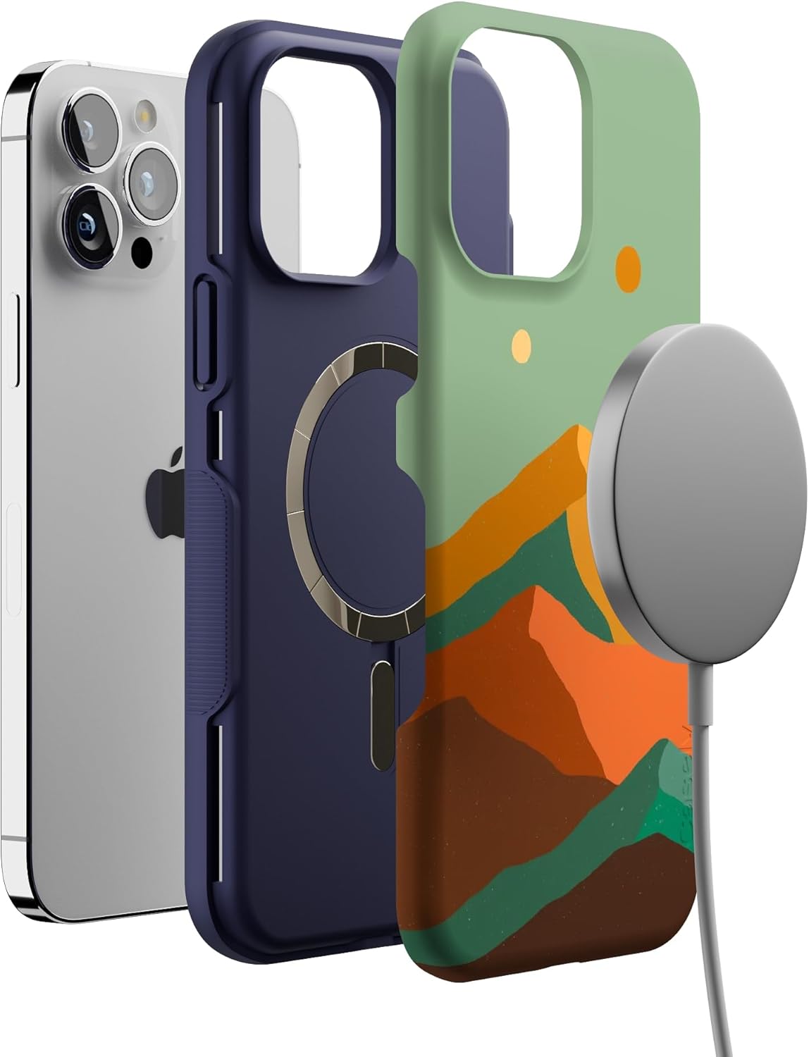 Casely iPhone 13 Pro Max Case | Endless Peaks | Colorblock Mountain | Bold Protective Design | Compatible with MagSafe