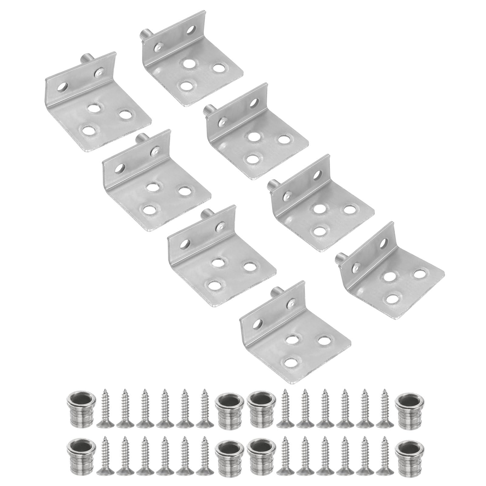 Charnières pivotantes en acier inoxydable robuste argent pour armoire