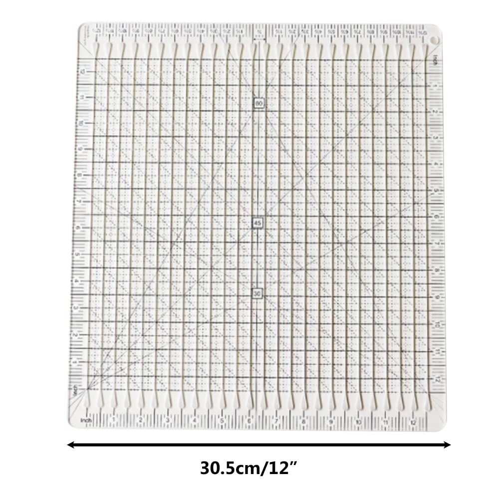 5 in 1 Quilt Cutting Ruler, Non-Slip Acrylic Quilting Template for Sewing & Crafts - Image 2