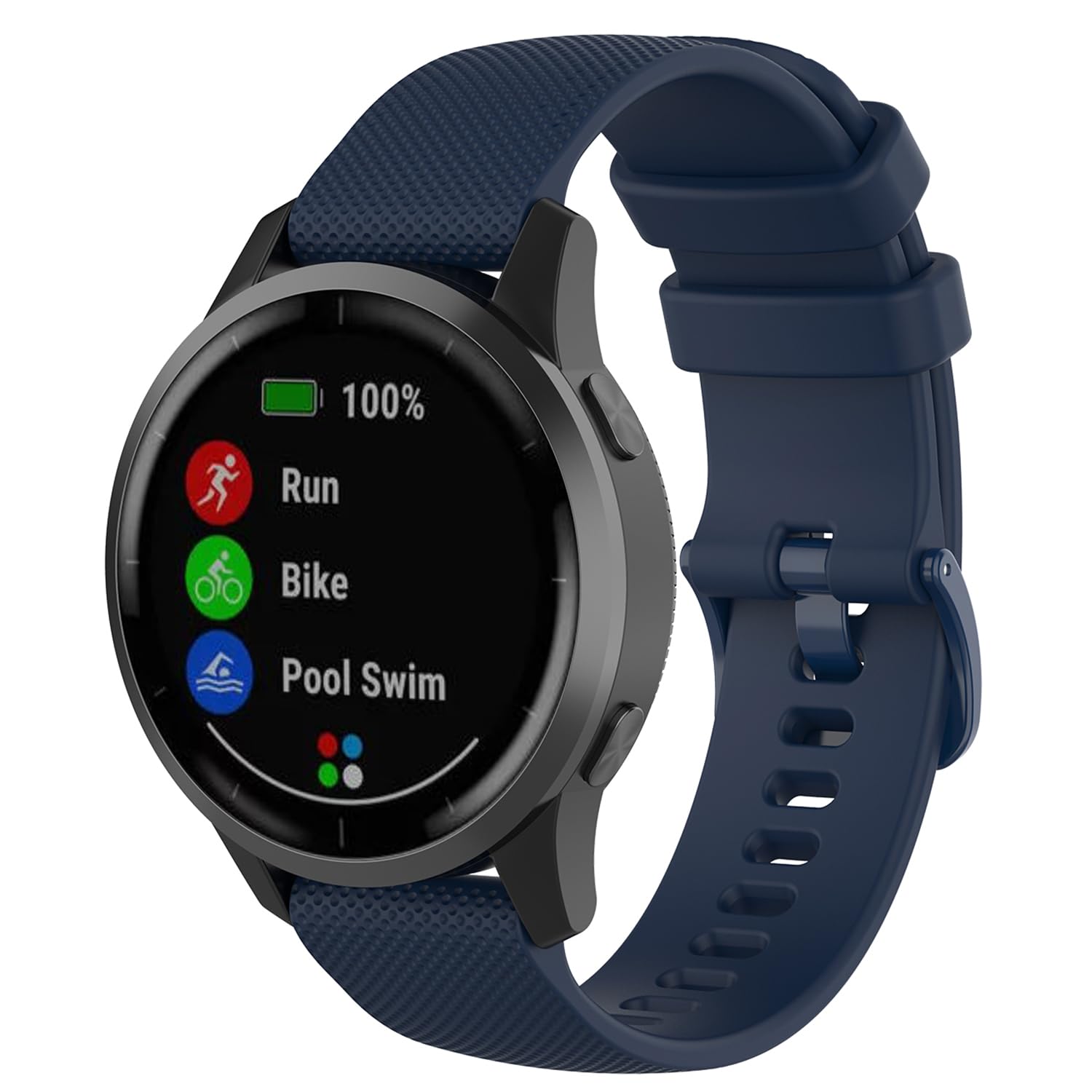 Anuoli Compatible With Garmin vivoactive 4 Band,22mm Silicone Replacement Band for Samsung Galaxy Watch 3 45MM / Galaxy watch 46mm / Gear S3 Classic/