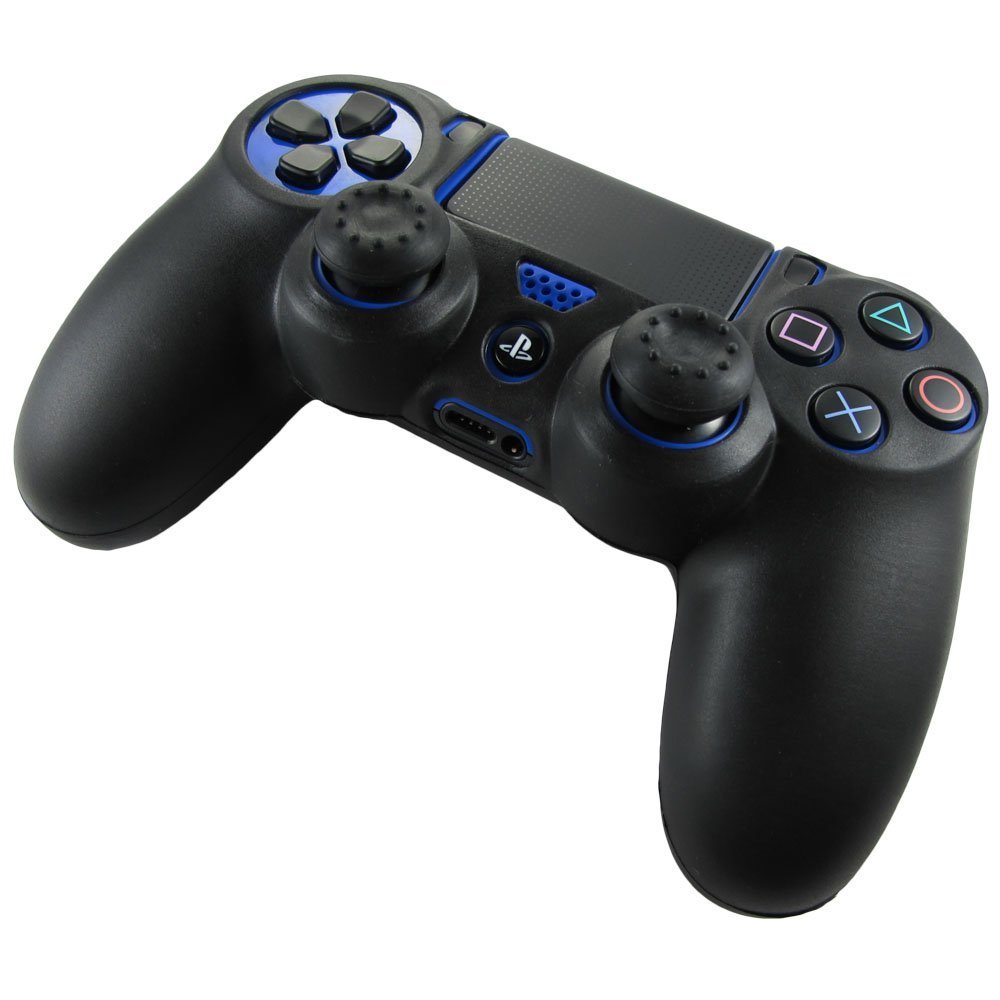 TCOS TECH PS4 Controller Silicone Cover Ultra Grip Anti Slip Protective Case Sleeve for PS4 Controller + 2 Thumb Grips (Black) (B00TBBK1XK) Amazon Price History, Amazon Price Tracker