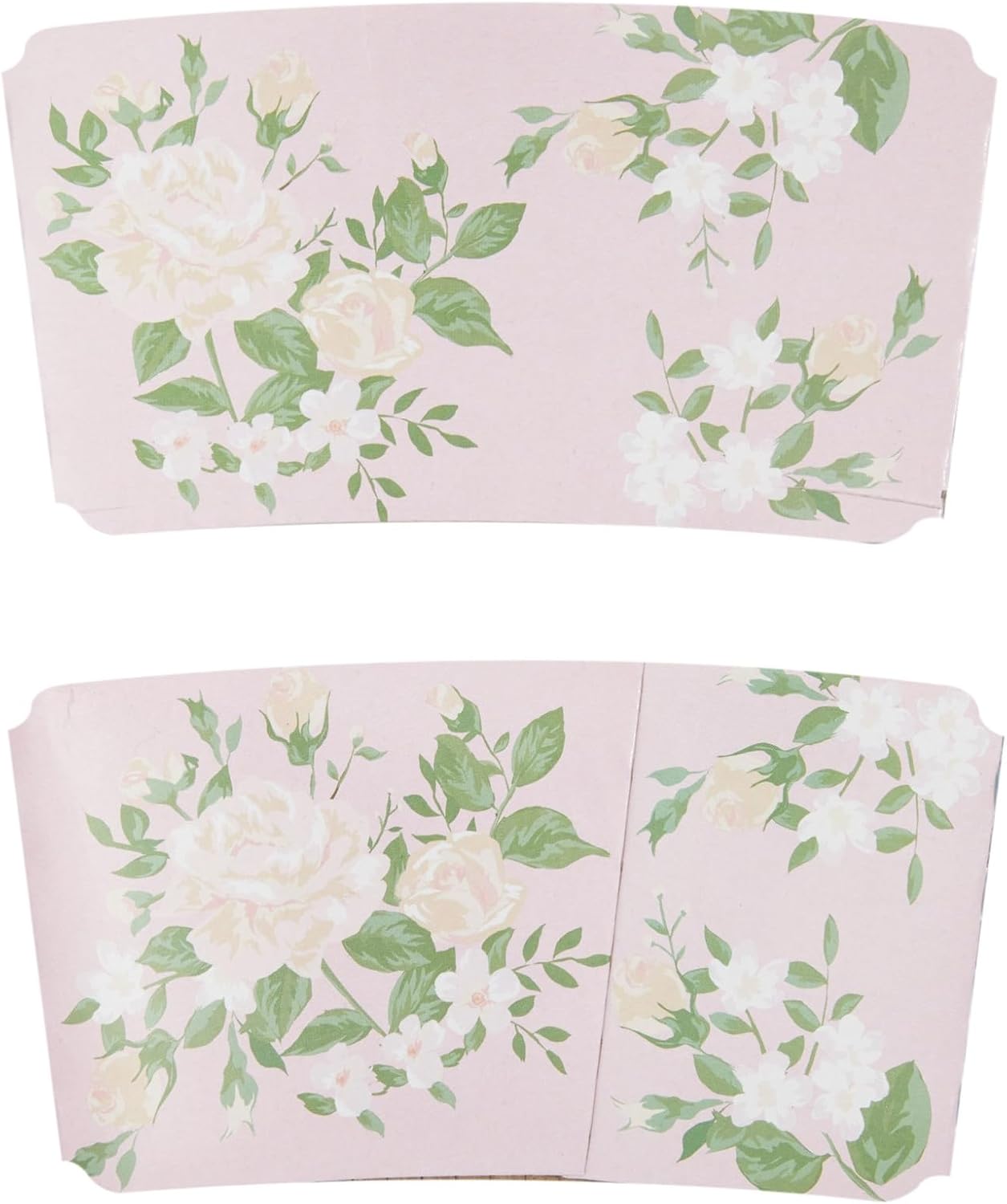 Sparkle and Bash Floral Coffee Sleeves - Disposable Paper Coffee Cup Sleeves for Weddings & Events - 100-Pack 2.5-in Multicolor - For Hot & Cold Drinks - Image 5