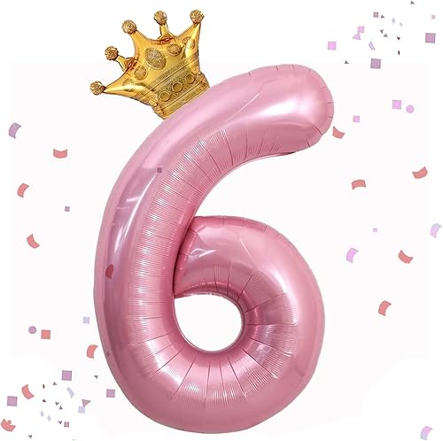 Miniatura 9 de Globo rosa de 40 pulgadas con número 8 y corona pequeña para decoraciones de fiesta de cumpleaños, decoraciones de fiesta de cumpleaños de 8 años,