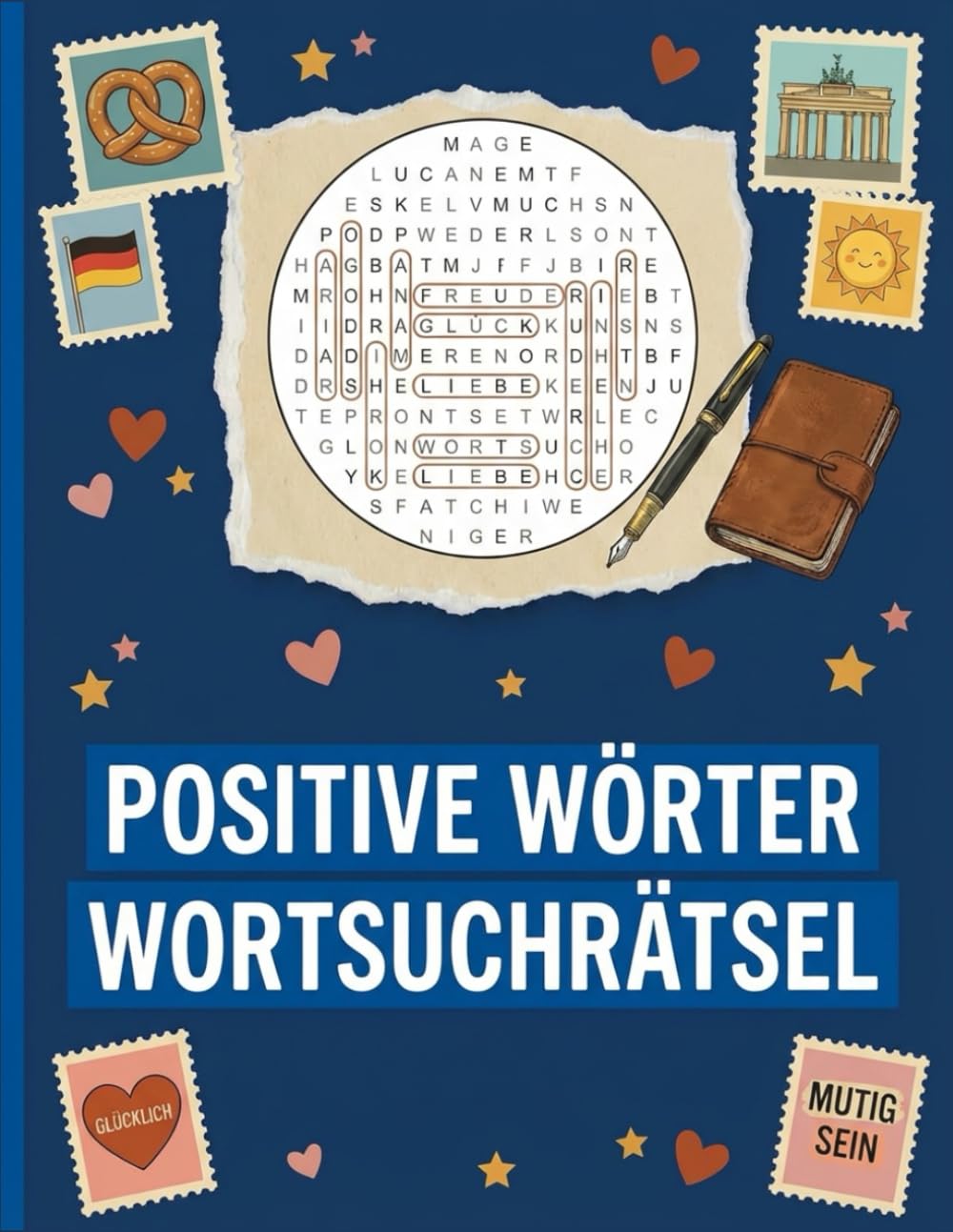 positive Wörter Wortsuchrätsel: Inspirierende Suchrätsel für Erwachsene – Motivation, Achtsamkeit und Gedächtnistraining
