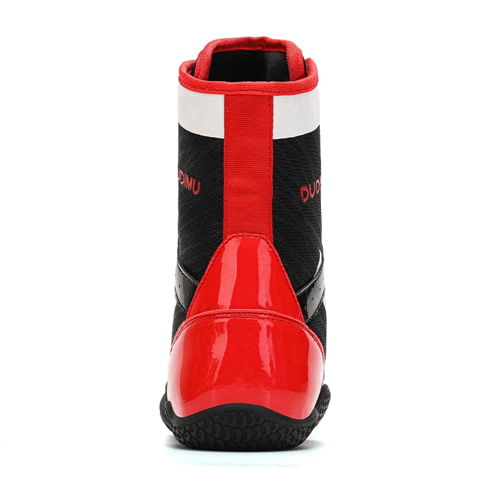 Zapatillas De Entrenamiento De Lucha para Hombres Y Mujeres - Zapatos Profesionales Antideslizantes Adecuados para Lucha Y Levantamiento De Pesas Unisex,Rojo,43 EU