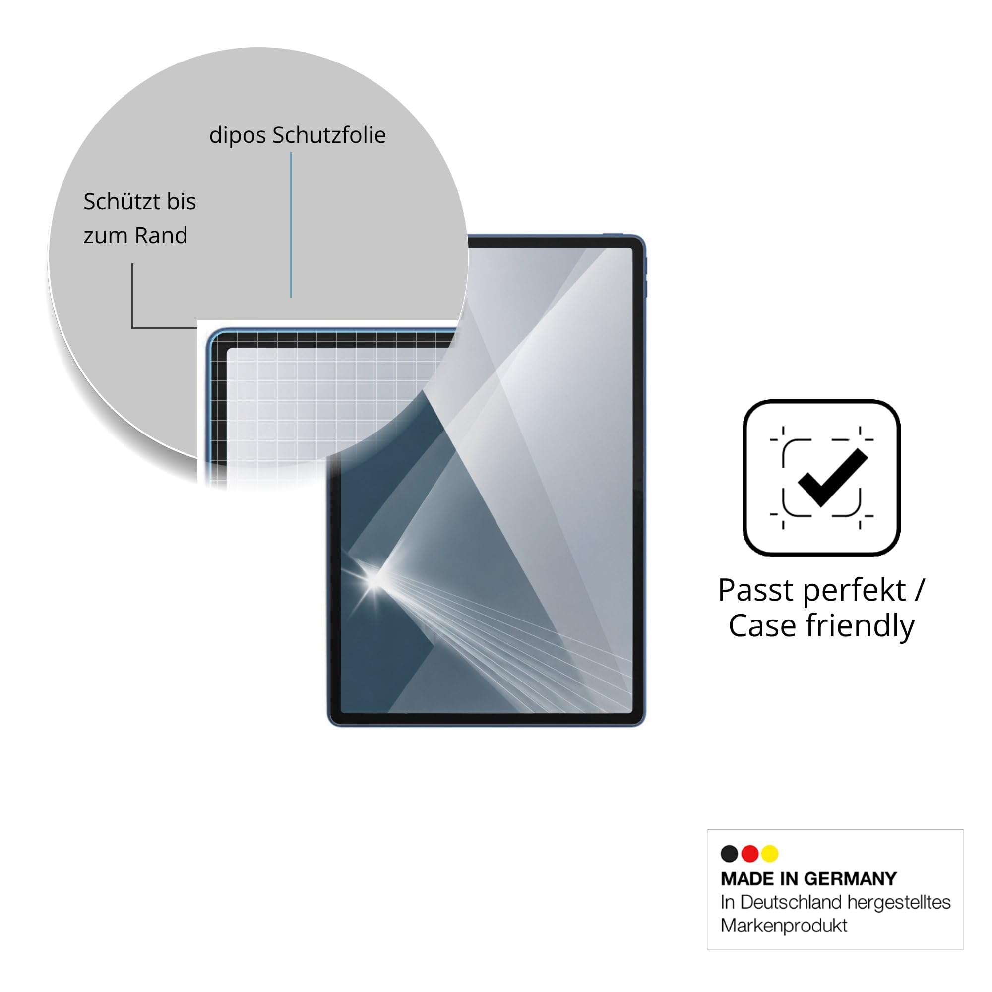 dipos 2x Film protection écran 9H pour Motorola Moto Pad 70 Pro | Transparent HD, incassable, non en verre, anti-choc, sur mesure, anti-rayures, sans bulles, adhésion sans colle