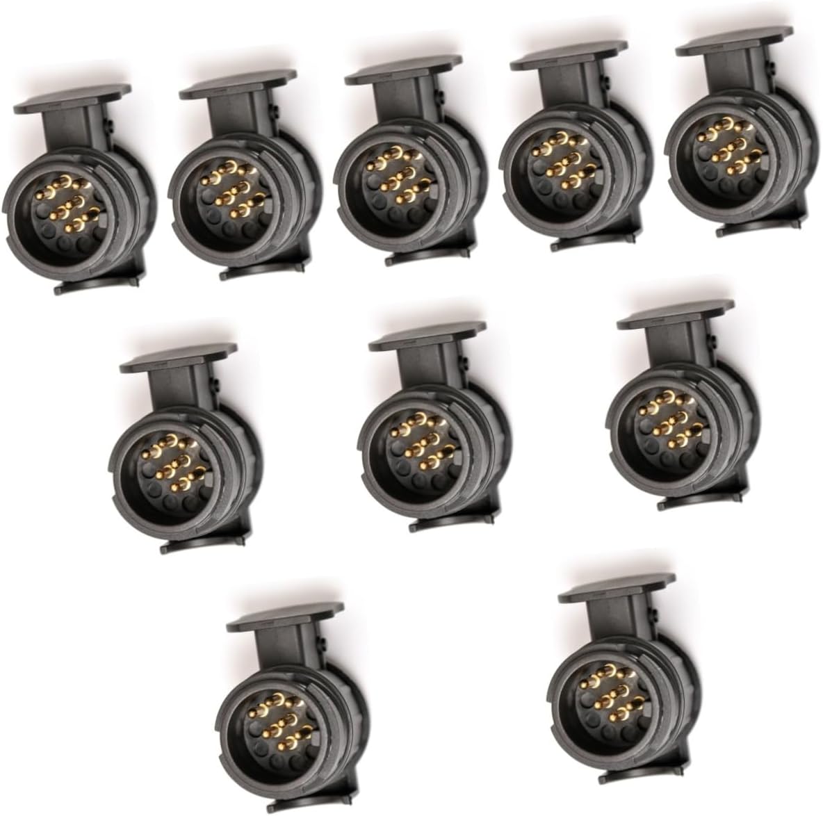 10pcs 13 7 13 Pin Plug Adapter Trailer Light Socket 7 Pin Trailer Wiring Adapter Weatherproof Connector for