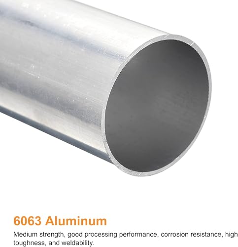 Miniatura 3 de uxcell Tubo redondo de aluminio 6063, 1.378 in OD 1.260 in diámetro interior 11.811 in longitud tubería para proyectos de bricolaje de la industria