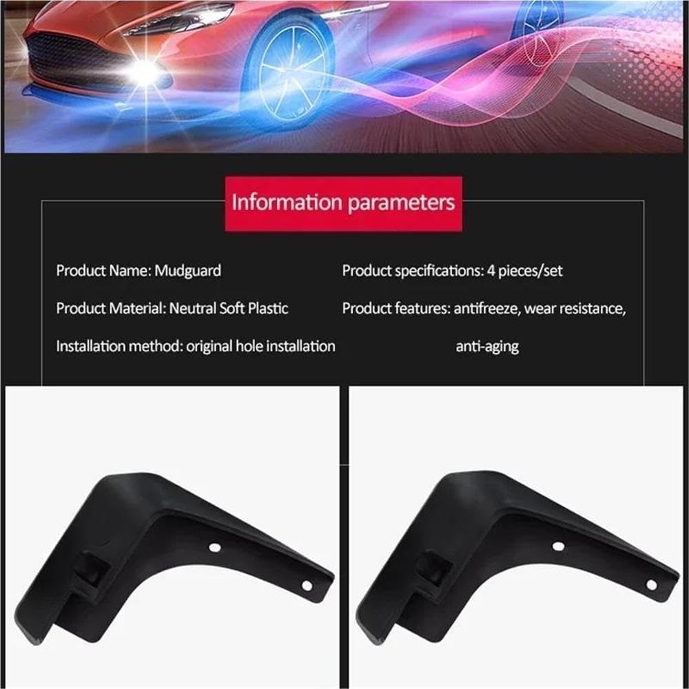 Auto Parts for Toyota RAV4 XA30 2006~2012 Car Wheel Fenders Antifreeze Flare Mudguard Flap Splash Mud Guard Mudflaps Auto Accessories(No Wheel Eyebrow)
