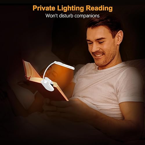 Miniatura 55 de Gritin Luz de libro recargable para leer en la cama con 19 LED y función de memoria, cuidado de los ojos, 3 temperaturas de color, 5 niveles de Negro