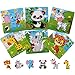 NASHRIO Wooden Puzzles for Toddlers 2-5 Years Old(Set of 6), 9 Pieces Preschool Educational and Learning Animal Jigsaw Puzzle Toy Gift Set for Boys and Girls