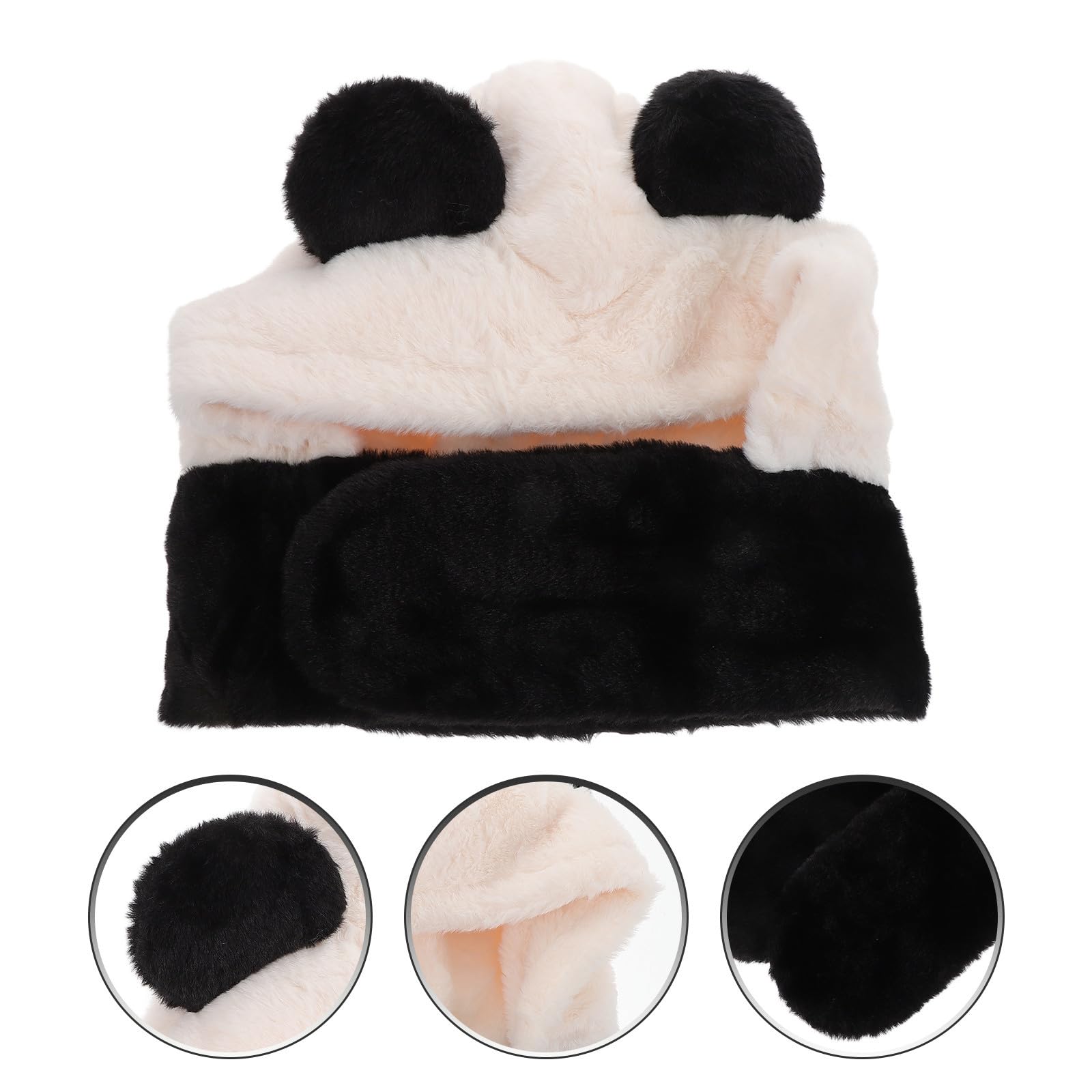 Healeved 4 Piezas Gorro de Panda para Mujer y Niña, Felpa Imitación