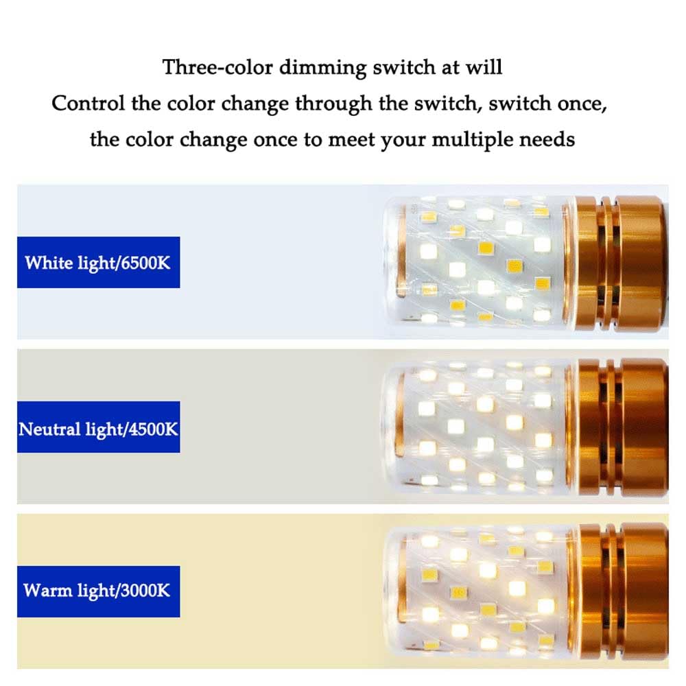 Paquete de 10 Bombillas Led de Maíz E27, Bombilla Led E27 de 16 W, 1600 Lm, Equivalente a Bombillas Incandescentes de 100 W, Luz Blanca Diurna 6000 K, No Regulable, Bombillas Led de Bajo Con