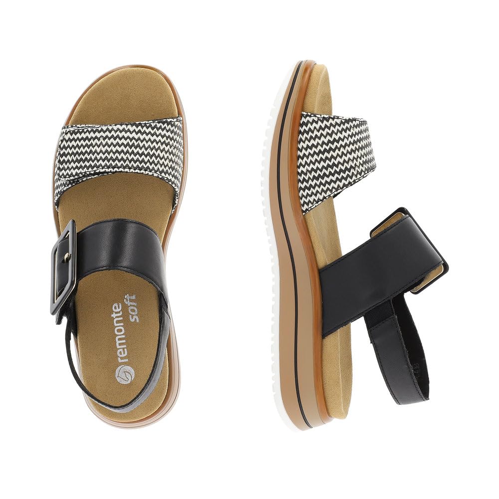 Remonte Damen Riemchensandalen D1J53, Frauen Sandalen,lose Einlage