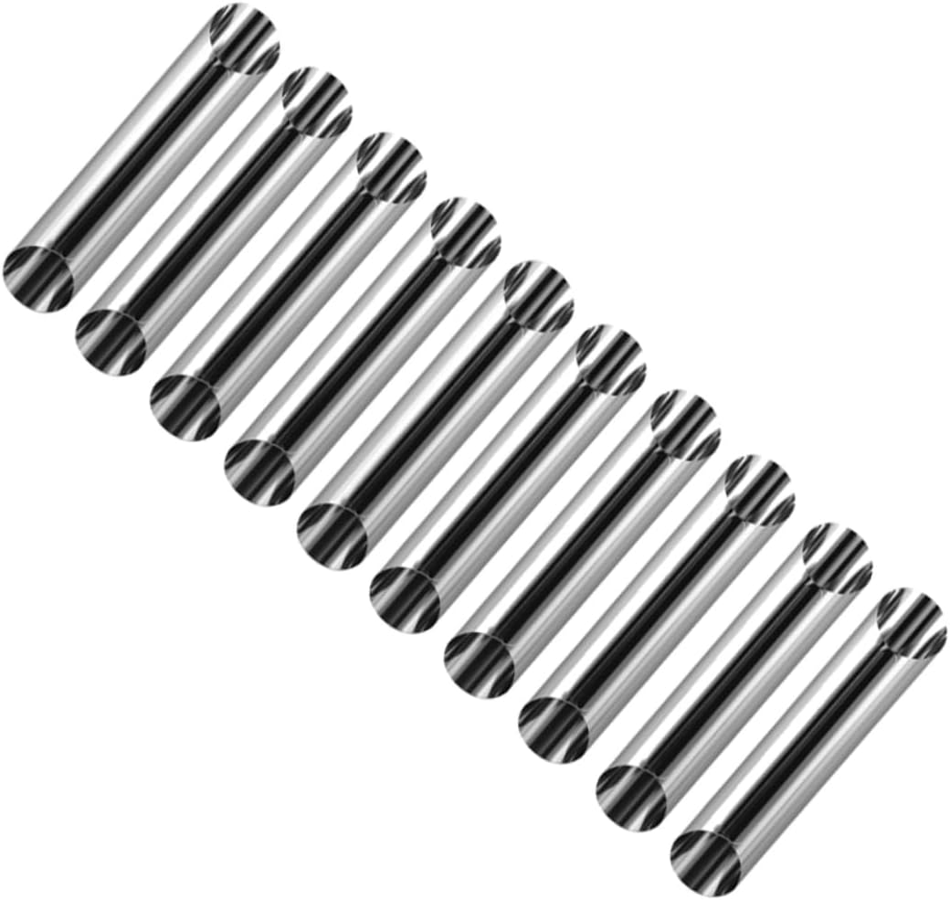 20pcs Large Screw Tube Cylindrical Shaped Croissant Molds Stainless Steel Pastry Making Molds for Canoli Cupcake Decor