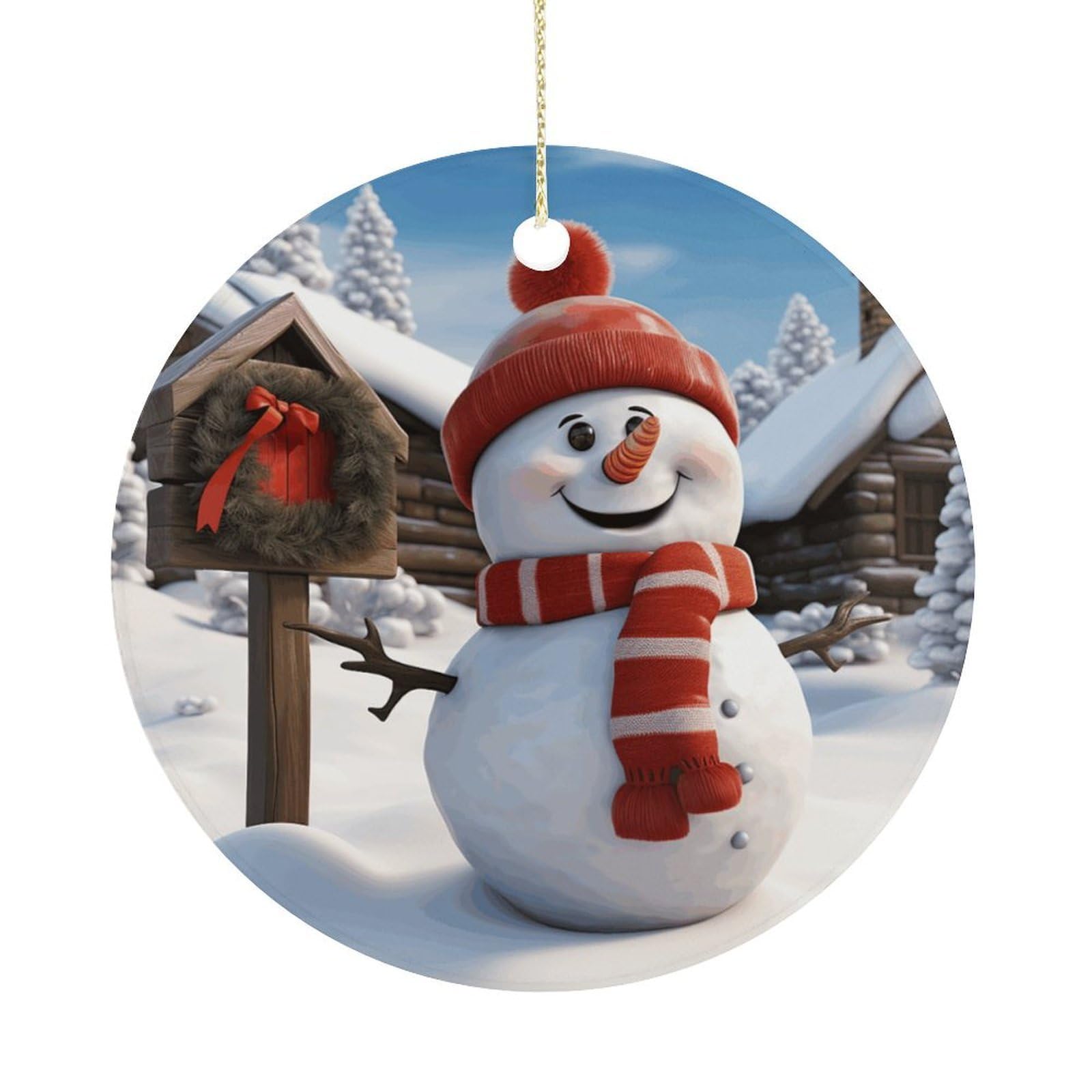Adfgyerh Women's Style Sign Snowman Hanging Ceramic Ornaments, Christmas Tree Decorations, Funny Home Decor Gifts For Sisters & Work Best Friends