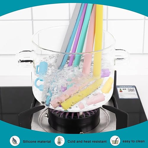 Miniatura 4 de Replacement Straws for Stanley Cup 40oz Adventure Quencher Tumbler with Straw Cover Stopper for Stanley,9Pack Stainless Steel Reusable Drinking