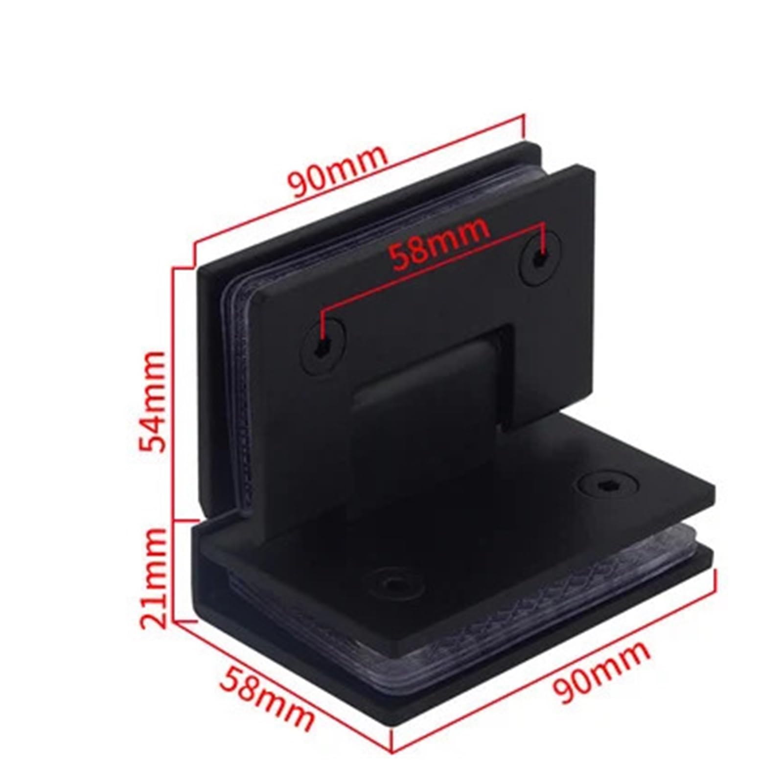 Bisagras para mamparas de ducha, Bisagra de puerta vidrio sin marco acero inoxidable abrazadera mampara ducha 90 grados Clip plegable Multicolor(Color 3)