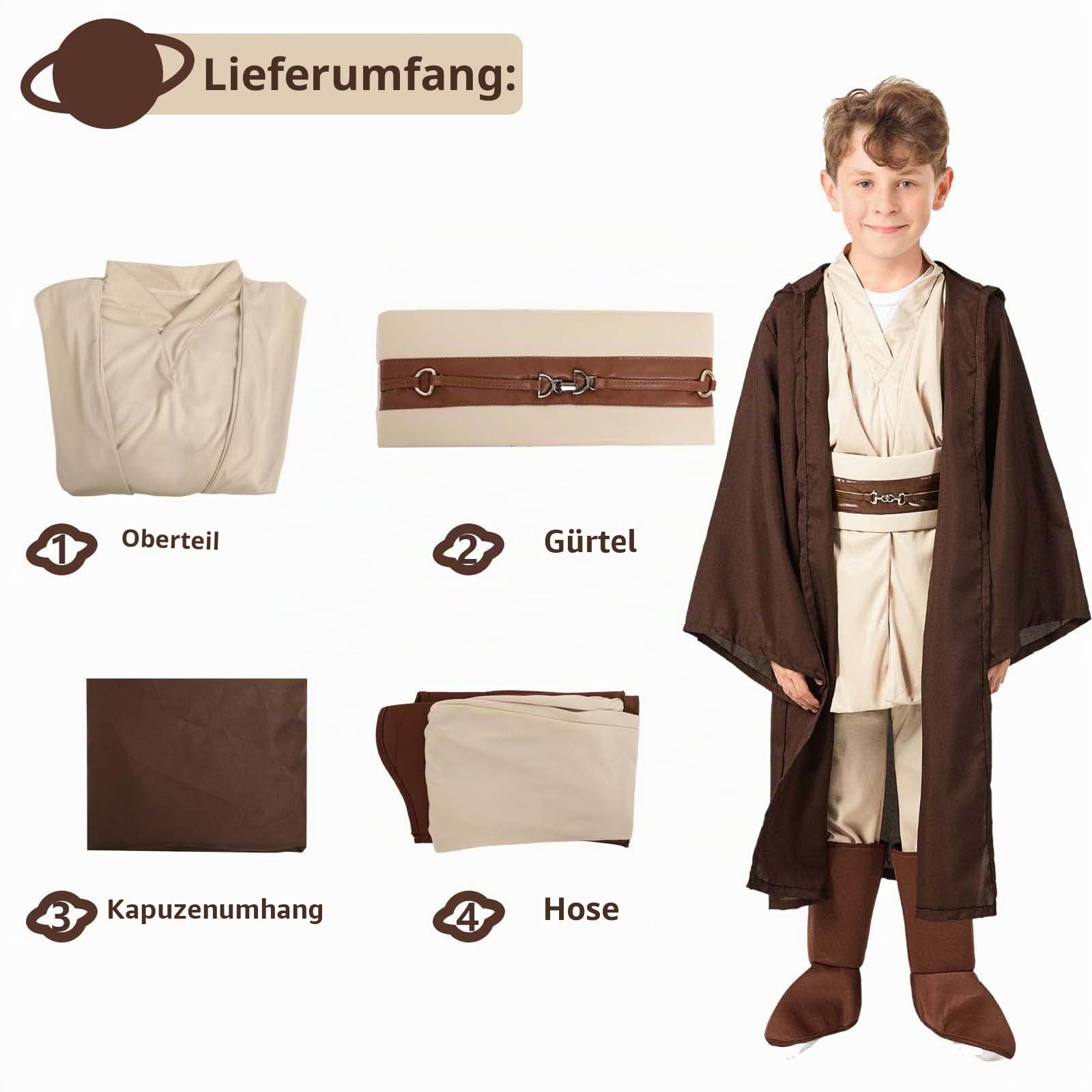 Darth Vader Kostüm Kinder Halloween 5PCS Ritter Uniform Kapuzenrobe