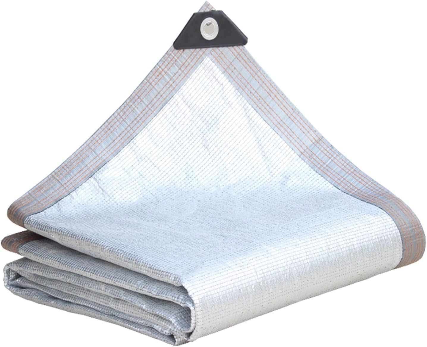 Sun Shade Sail Shade Cloth Privacy Screen Aluminum Foil UV Block 99% Heat-Insulating Tear-Resistant Duty HDPE for Garden Plants Flower Greenhouse Sun Room Balcony Rooftop(6.0x6.0 m/19.7x19.7 ft)