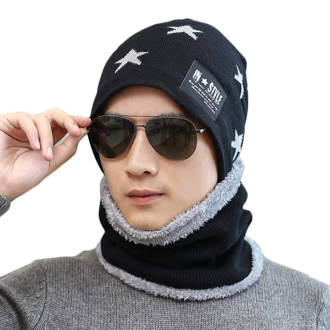 Handcuffs Winter Beanie Hat and Scarf Set for Men & Women