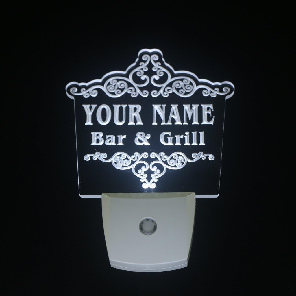 ADVPRO WSU-tm Name Personalized Custom Family Bar & Grill Beer Home Gift Day/Night Sensor LED Sign