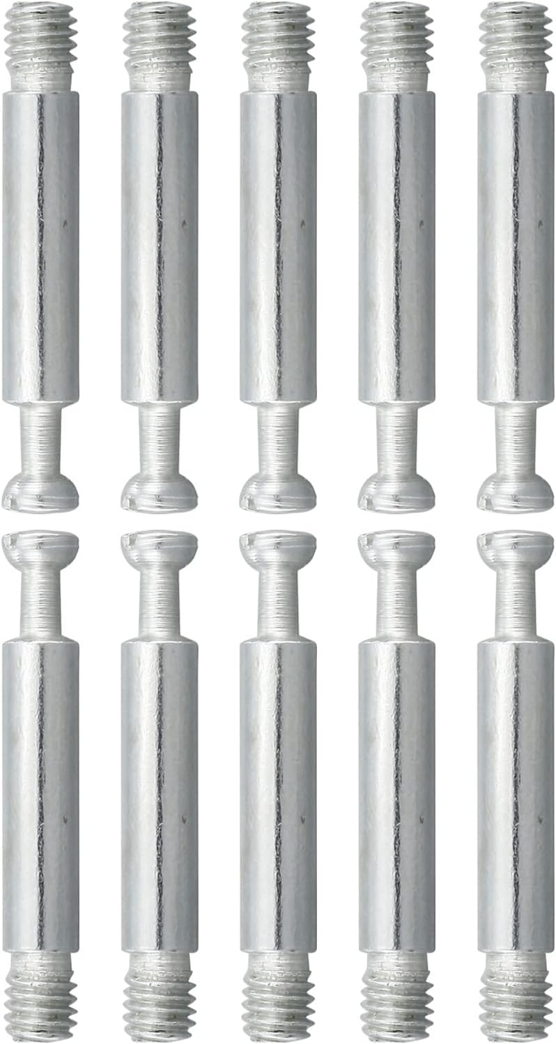 DTGN15x12mm(DxH) 3-in-1 Furniture Connecting Kit - 10Set - Good for Wood Wardrobe Table Bookshelf - Furniture Cam Fittings