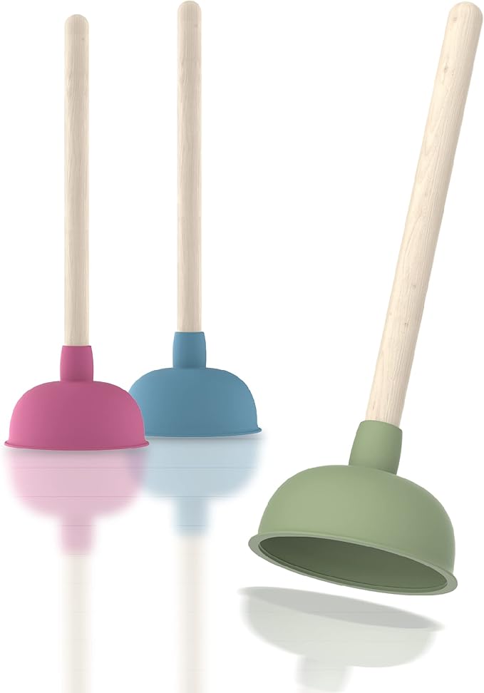 EISL Grün Bunter Pömpel, farbige Saugglocke für verstopfte Toilette, Abfluss, Waschbecken, Dusche, WC-Pümpel zur chemielosen Reinigung, Abflussreiniger bei Verstopfung, BZ003