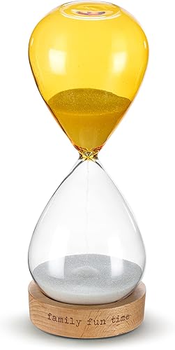 Miniatura 3 de DEMDACO Tiempo de inactividad con papá azul 8.5 x 3 pulgadas, cristal de madera de haya y arena, accesorio de escritorio con temporizador de 30