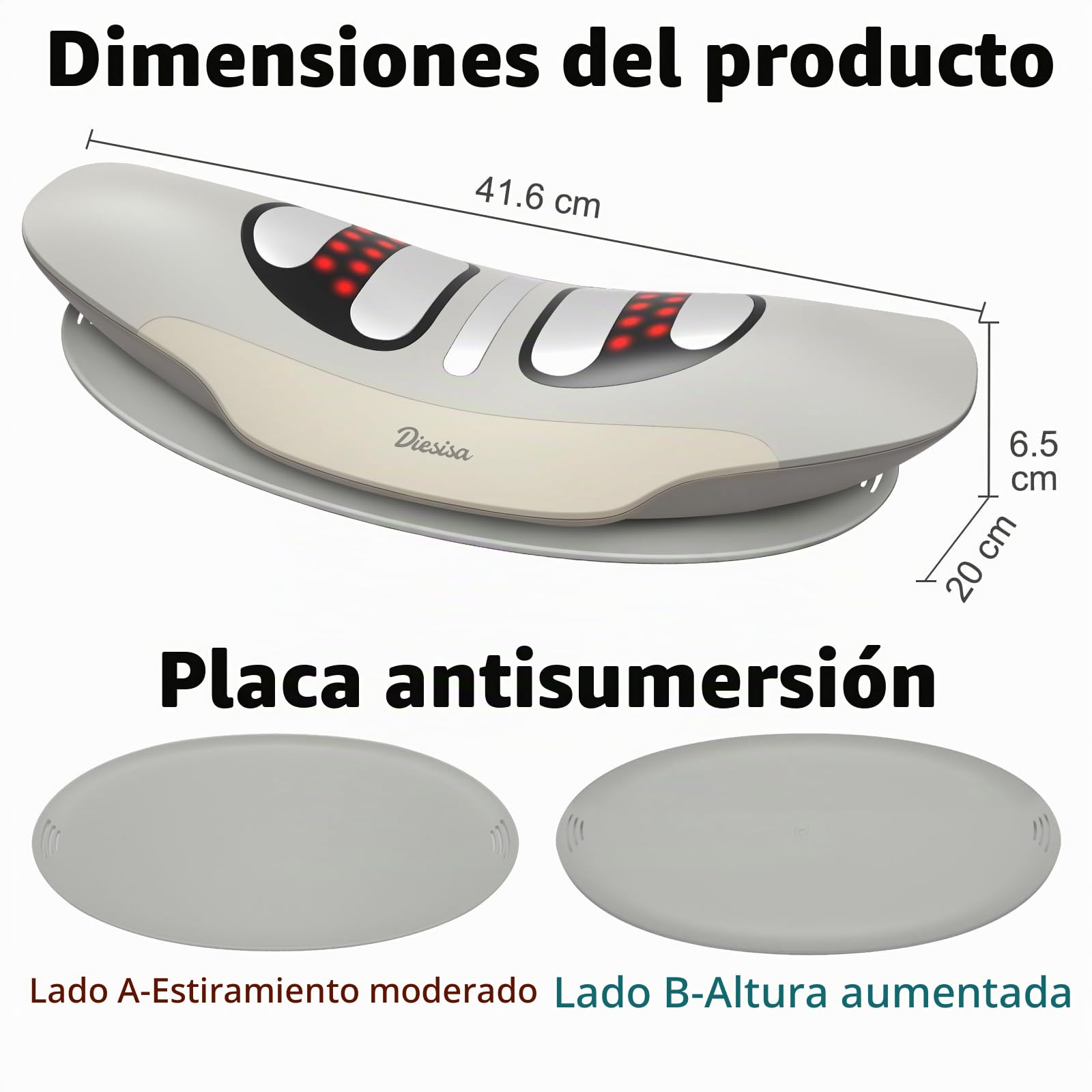 Diesisa EléCtrico Masajeador Lumbar: Masajeador Espalda Con TraccióN Lumbar