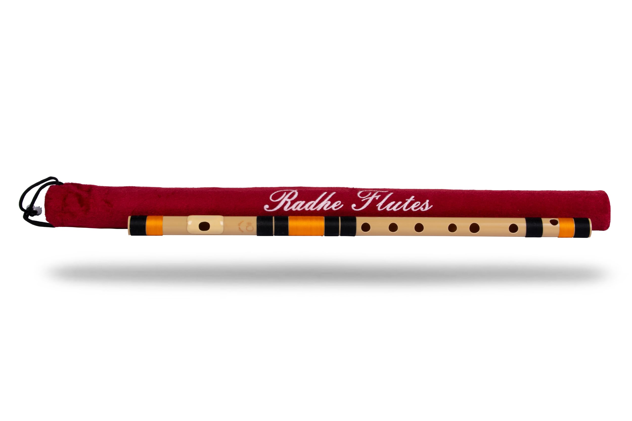 Radhe Flutes PVC Fiber C Sharp Bansuri Middle Octave Left Handed With Velvet Cover