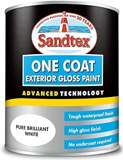 Sandtex One Coat Exterior Gloss Paint 750ml Brilliant White
