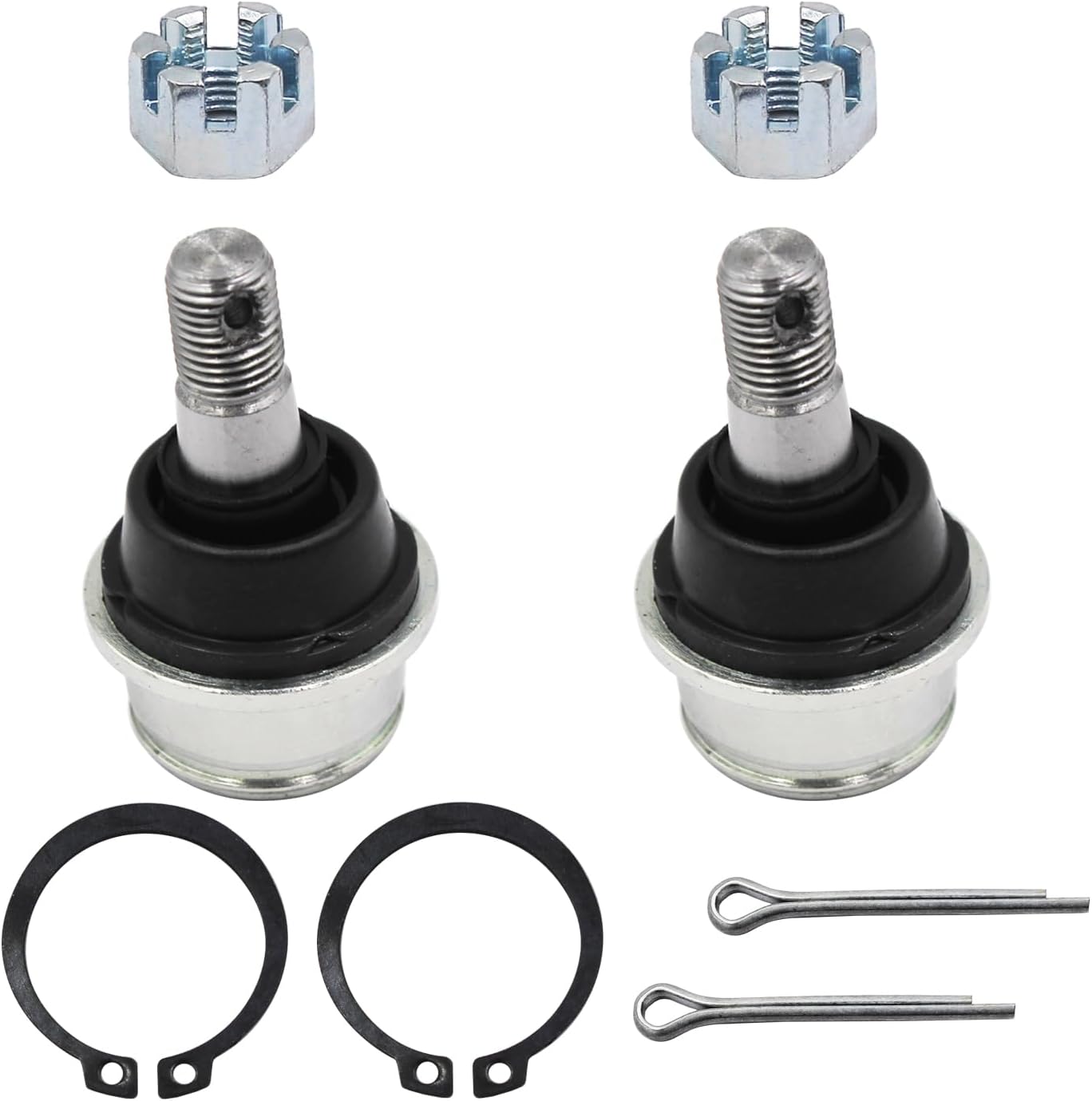 Ball Joint Kit Compatible with Rancher 350/420/400, Foreman 450/500, Rubicon 500, Rincon 650/680, Pioneer 500-1000 – Replaces OEM 51375-HP5-601 & 51355-HN0-A01 – Upper/Lower ATV Ball Joints