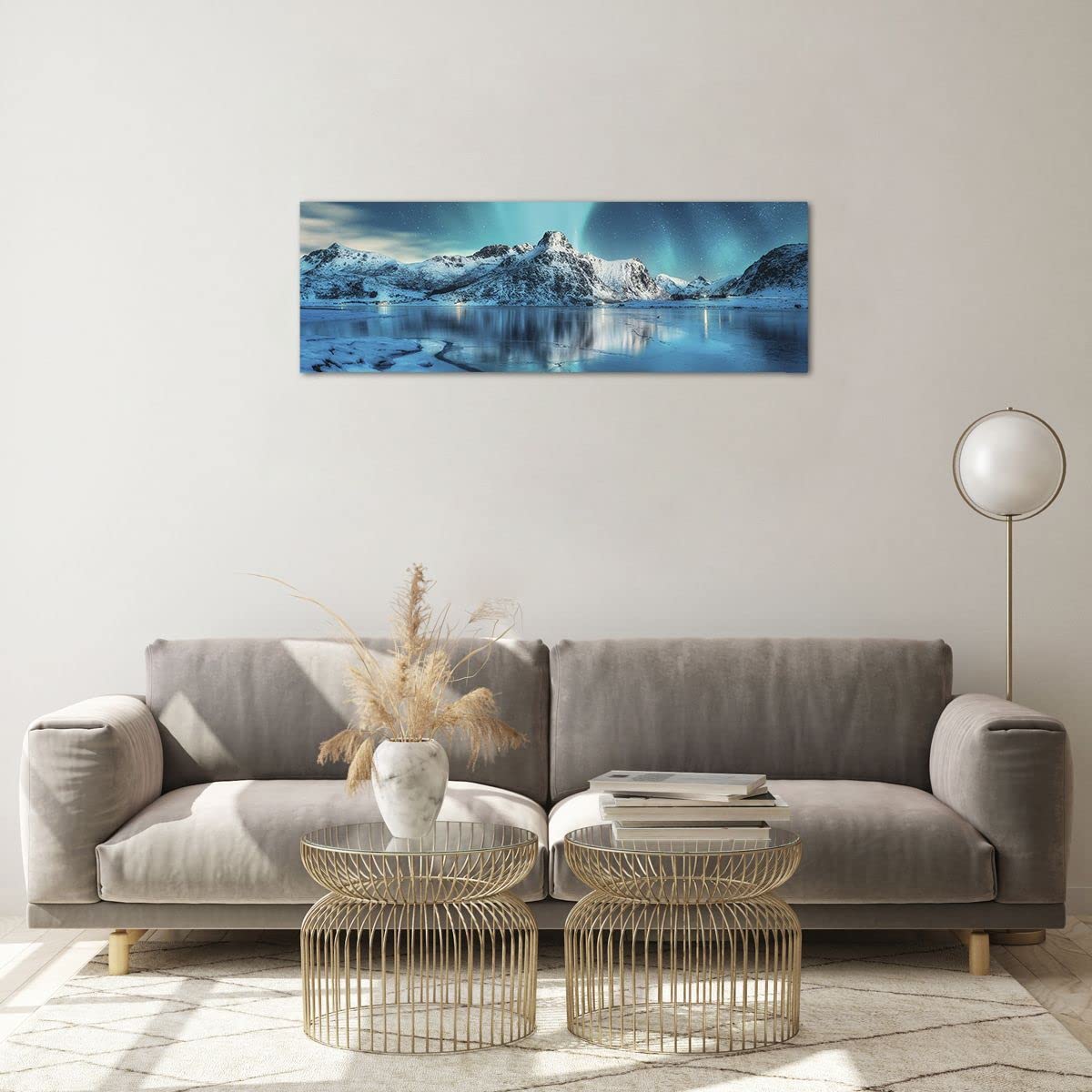 Cuadro Sobre Vidrio De Paisaje Montaña - 90x30 Cm, Impresión De Alta Calidad, Listo Para Colgar, Decoración Moderna Para Salón O Dormitorio