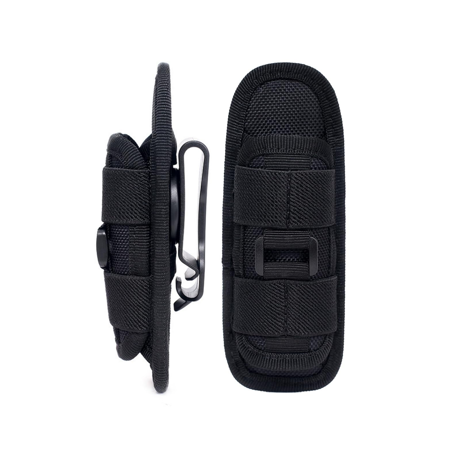 Funda de Linterna Táctica Molle Giratorio 360 Grados Nailon Bolsa para Linterna Senderismo Camping