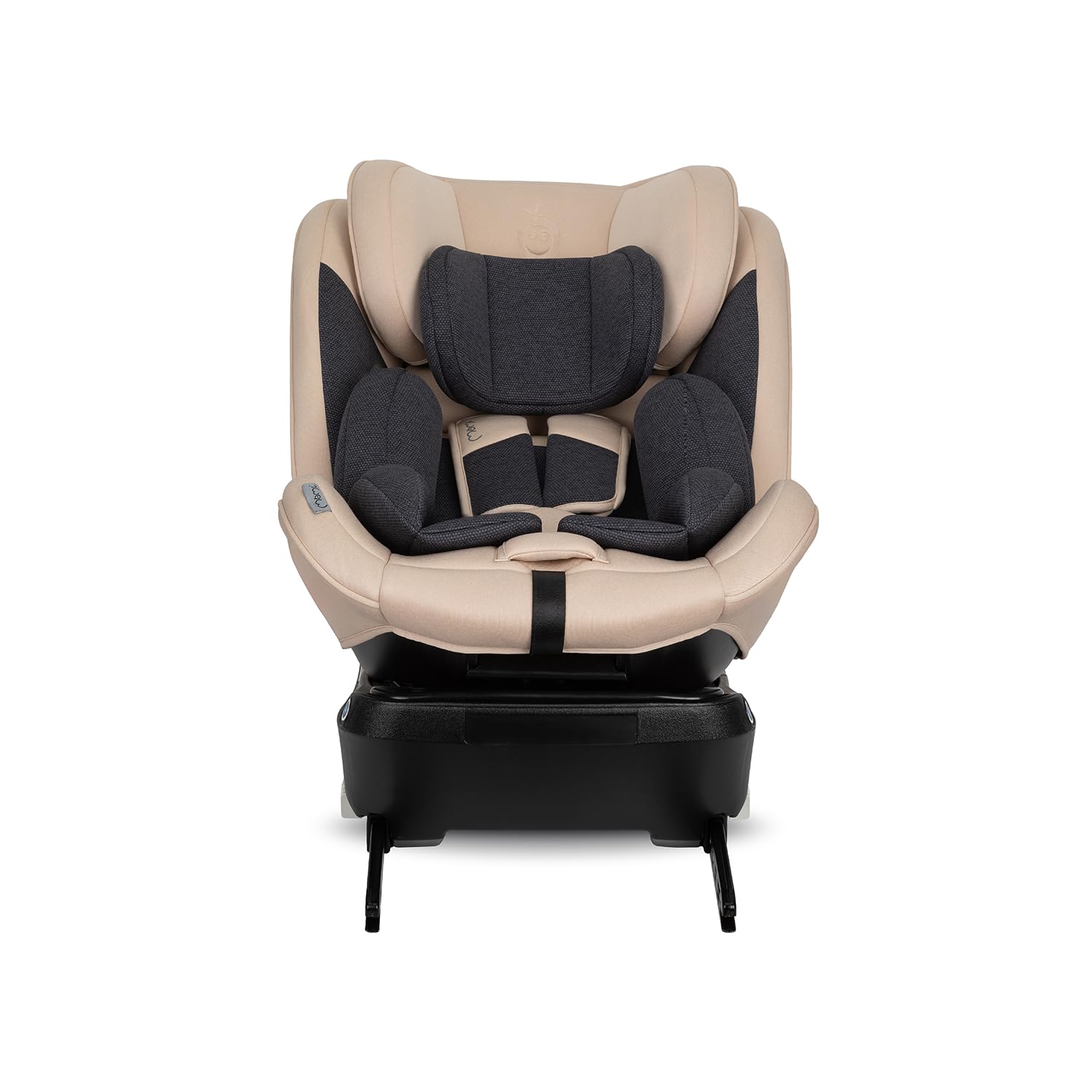 MoMi Autositz für Kinder EMI 0-12 Jahre (Gruppe 0+, 1, 2, 3, 3, Kinder bis 36 kg, 40 bis 150 cm), 360° drehbar, Einbau rückwärts: bis 18 kg, vorwärts: ab 18 kg, Befestigung mit ISOFIX und Top-Tether