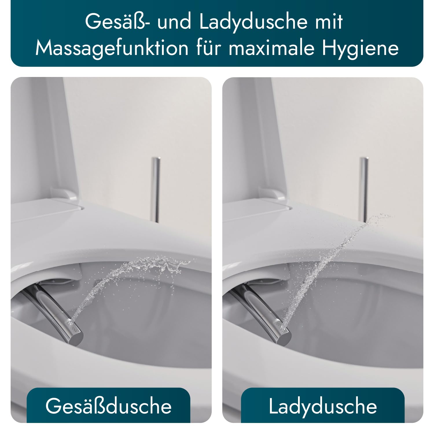 Bernstein Dusch-WC Premium 1102 Weiß - Smarte Technologie für Körperpflege und Hygiene, Fernbedienung, Sitzheizung, LED-Nachtlicht