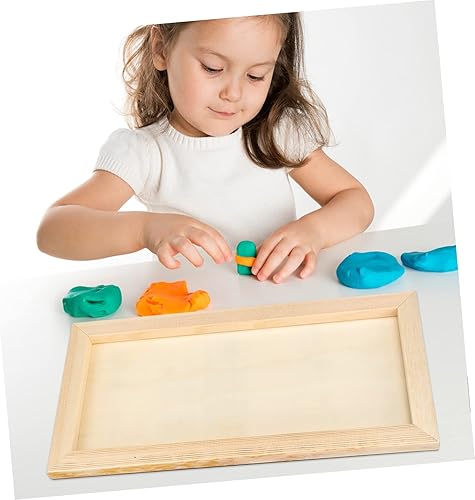 Miniatura 9 de Marcos de pintura de arcilla, 3 piezas, marcos de obras de arte para niños y niñas, marcos de arte de madera para fotos de bricolaje para niños y