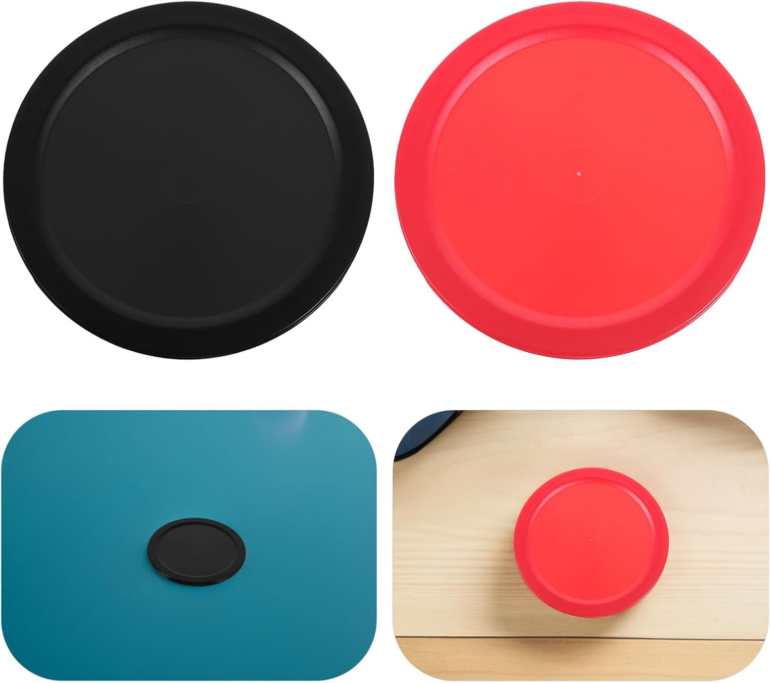 BESTYASH 10pcs 10pcs Air Hockey Pucks Set with Stable Spin and Finely Polished Surface, Rounded Plastic Pucks for Air Hockey Tables and Standard Pushers, for Game Rooms and Training
