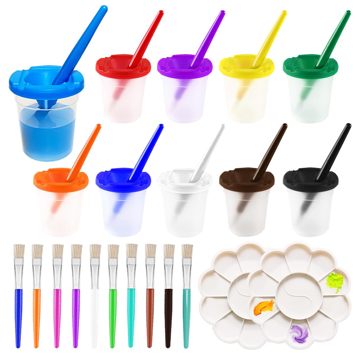 Vasos de pintura antiderrames solucion para pintar con Oleo sin ensuciar la mesa de juego