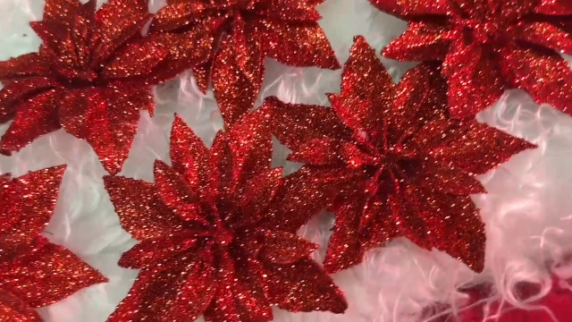 Amazon.co.jp: KESYOO クリスマス 造花 クリスマスツリー花飾り 人工