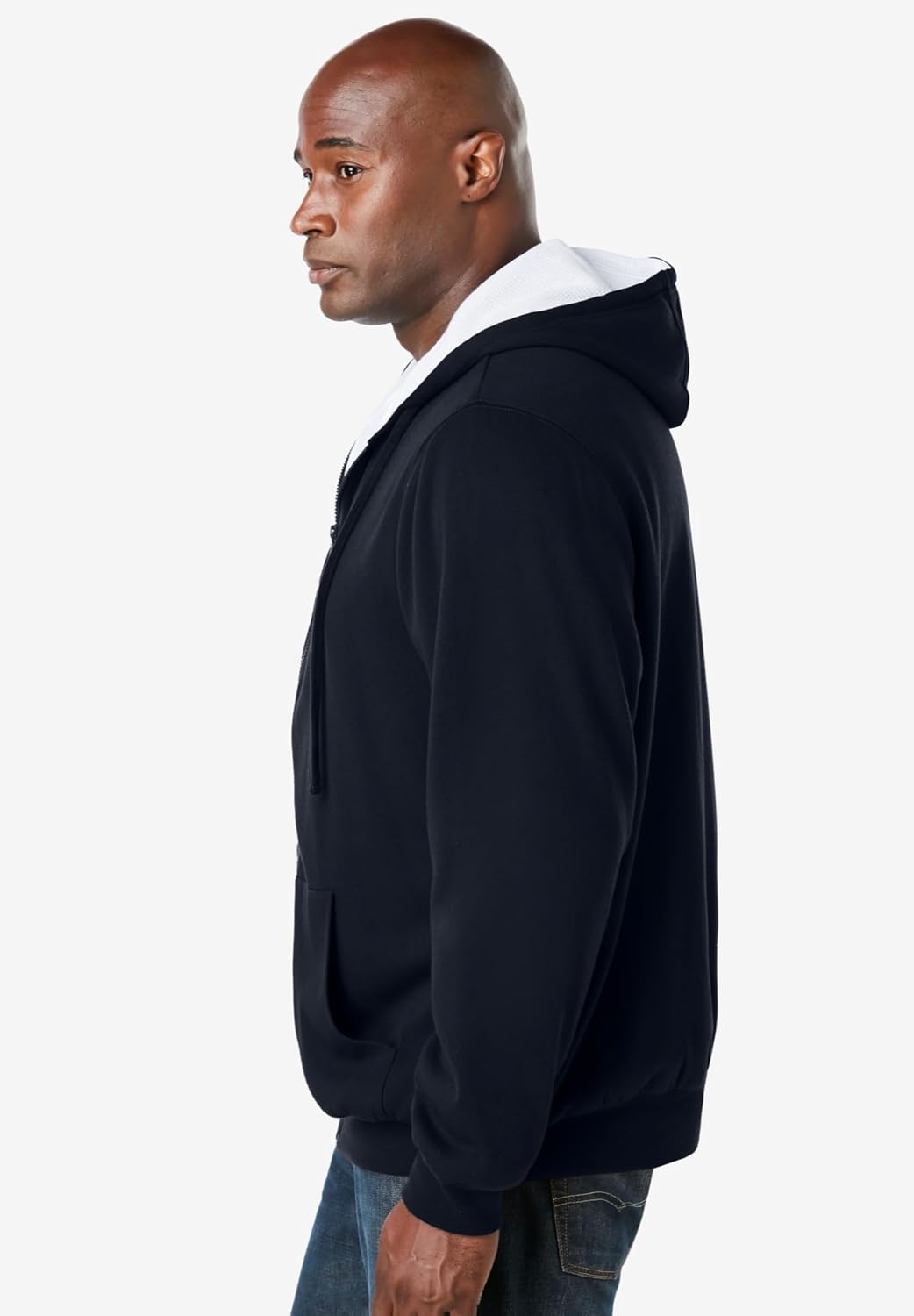 Boulder Creek by KingSize Men's Big & Tall Full-Zip Thermal Hoodie - Image 4