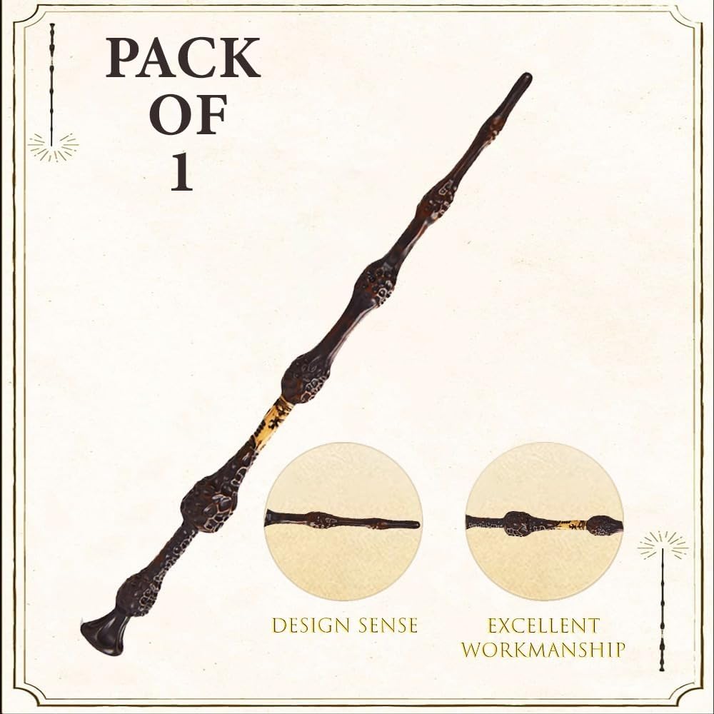 Pop The Party Magical Wizard Wand with Authentic Details for Kids Unisex Party Costume | Magical Costume Theme Party 1