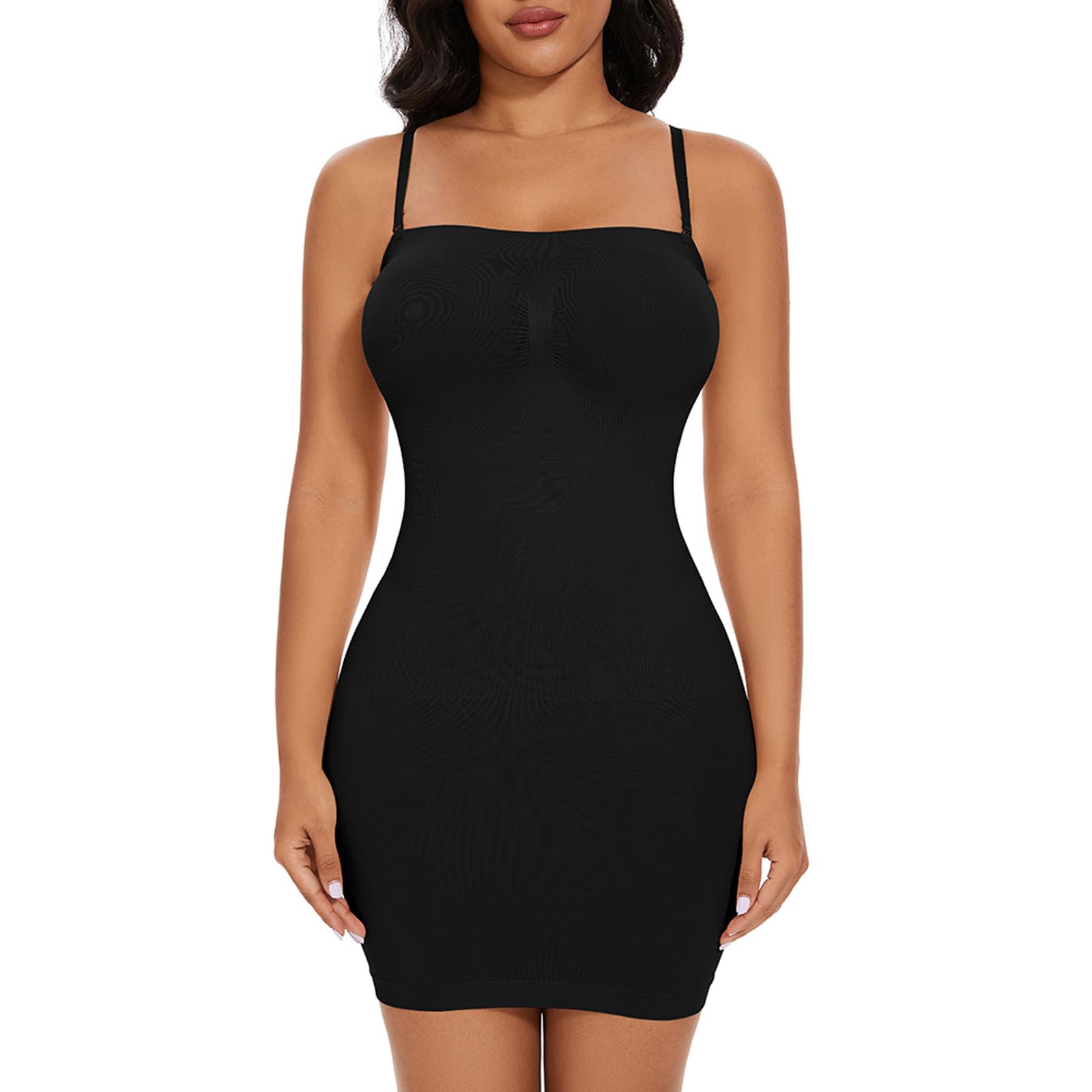 Shapewear Slips para Debajo de los Vestidos, Vestido con Control de Barriga sin Costuras, Ropa Interior Adelgazante para Mujer